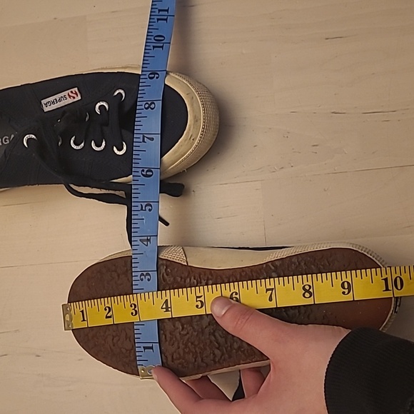 SUPERGA Navy Canvas Low Top Casual Sneakers - Picture 17 of 17